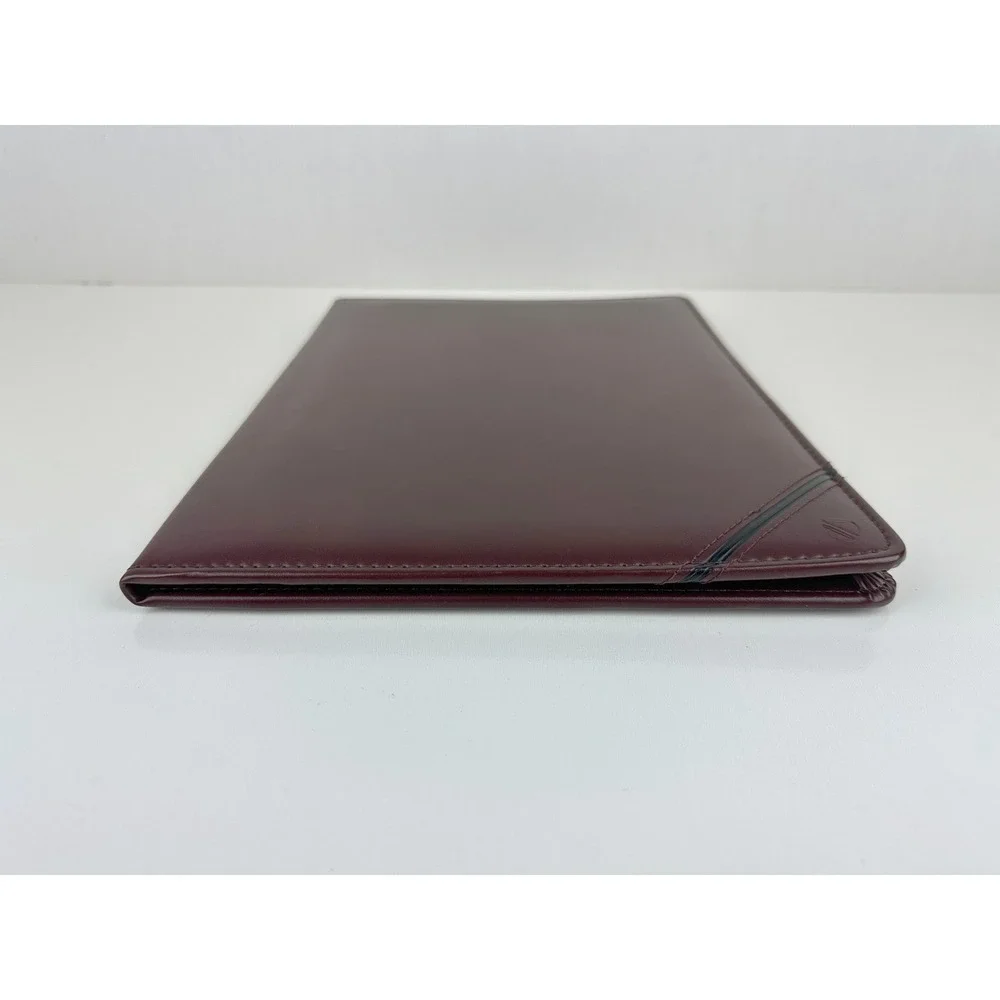 Cambridge Burgandy Faux Leather Professional Padfolio Portfolio Business Folder